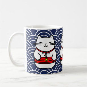 Caneca De Café Gato Sortudo Japonês ou Maneki-Neko