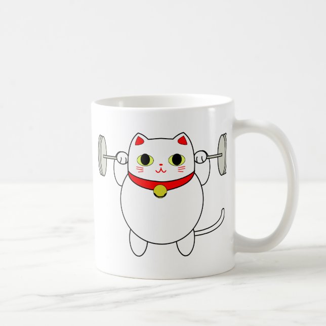 Caneca De Café Gato Squatting de Maneki Neko (Direita)