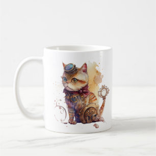 Caneca De Café Gato Steampunk