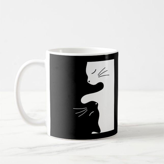 Caneca De Café Gato Tai Chi Mestre Zen Kitty Equilíbrio (Esquerda)