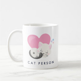 Caneca De Café Gato Texto de Pessoa Gato Branco Gato Branco Dormi