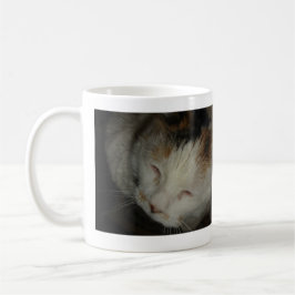 Caneca De Café Gato Tricolor Sonolento