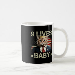 Caneca De Café Gato Trump 9 Vidas Por Trump 2024 Vitória Vencedor