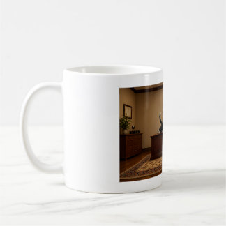 Caneca De Café Gato Tuxedo Engraçado Derrubando um Vaso | Caos 