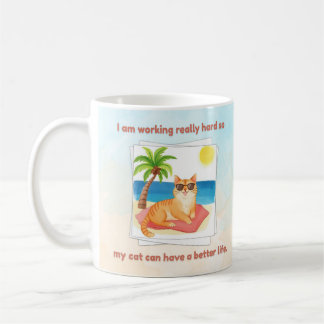 Caneca De Café Gato Vida Melhor
