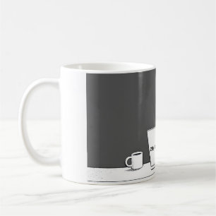Caneca De Café Gato Zero Motivação – Desenho Engraçado de Trabalh