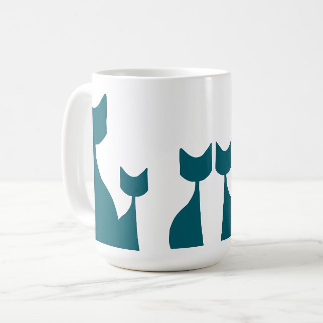 Caneca De Café Gatos (Frente Esquerda)