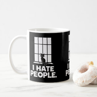 Caneca De Café Gatos Anti-Sociais Grumpy Adoram Gato Engraçado Mã