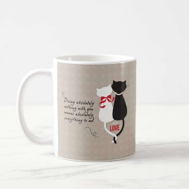 Caneca De Café Gatos Apaixonados (Esquerda)