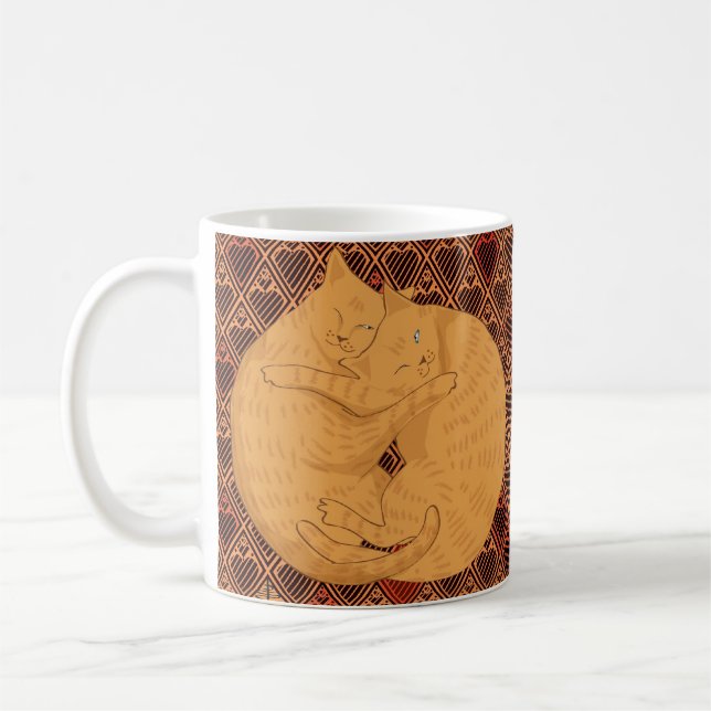 Caneca De Café Gatos apaixonados: Mac & Suzy.. (Esquerda)