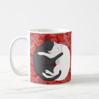 Caneca De Café Gatos apaixonados: Paulie & Angie... Amantes