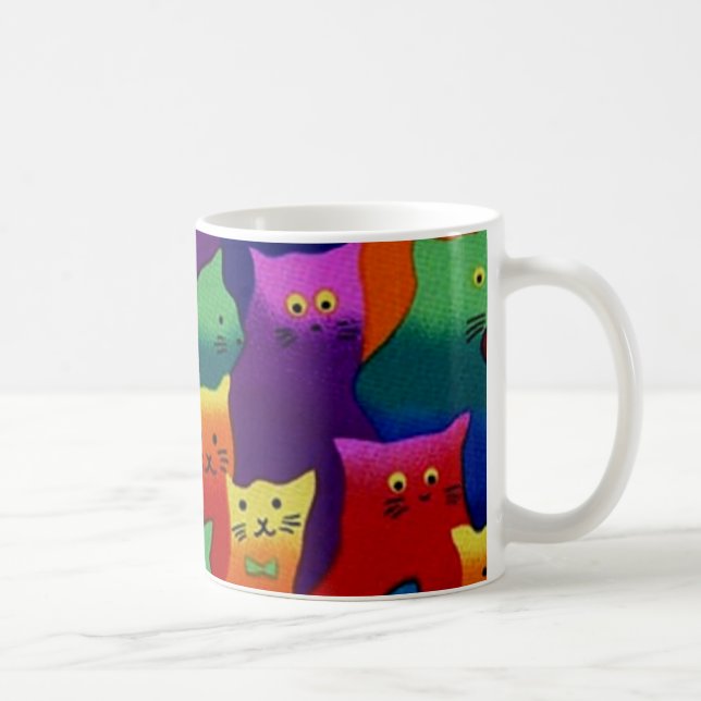 Caneca De Café Gatos coloridos (Direita)