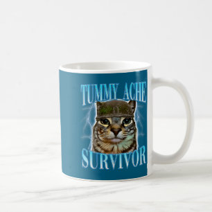 Caneca De Café Gatos com Dizeres Engraçados Sobrevivente de Dor d