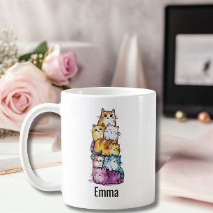 Caneca De Café Gatos Cons Cons Cons Cat Mamãe Pet Lover Personali