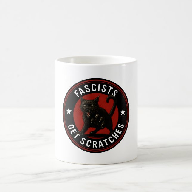 Caneca De Café Gatos Contra Fascistas (Centro)