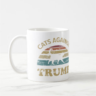 Caneca De Café Gatos Contra Trump