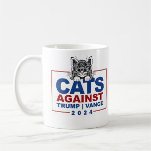 Caneca De Café Gatos Contra Vantagem De Trump