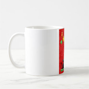 CANECA DE CAFÉ GATOS CURIOSOS NA BOMBA DE NATAL