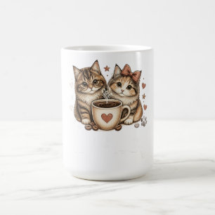 Caneca De Café Gatos de Café Sem Conversa Leve Citação Divertida