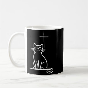 Caneca De Café Gatos de estimação cristãos amam Jesus seja feliz