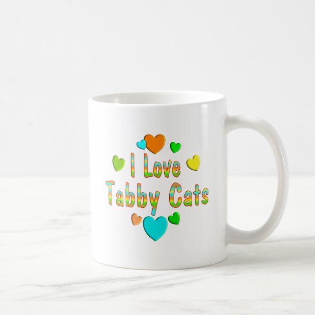 Caneca De Café Gatos de gato malhado do amor (Direita)