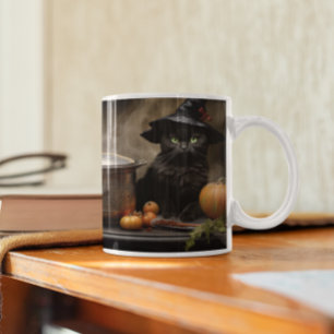 Caneca De Café Gatos De Halloween 3 Gatos