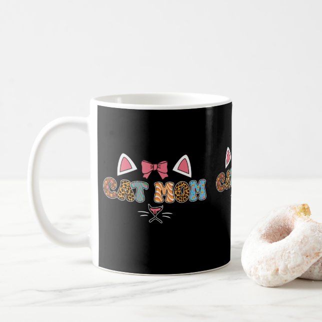 Caneca De Café Gatos De Impressão De Leopardo Cujo Cats Adorável  (Com Donut)