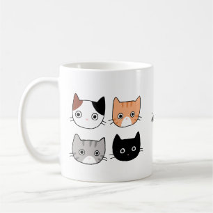 Caneca De Café Gatos divertidos e bonitos Gatinhos Nome personali