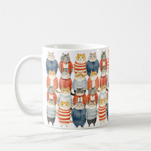 Caneca De Café Gatos do Hipster legal