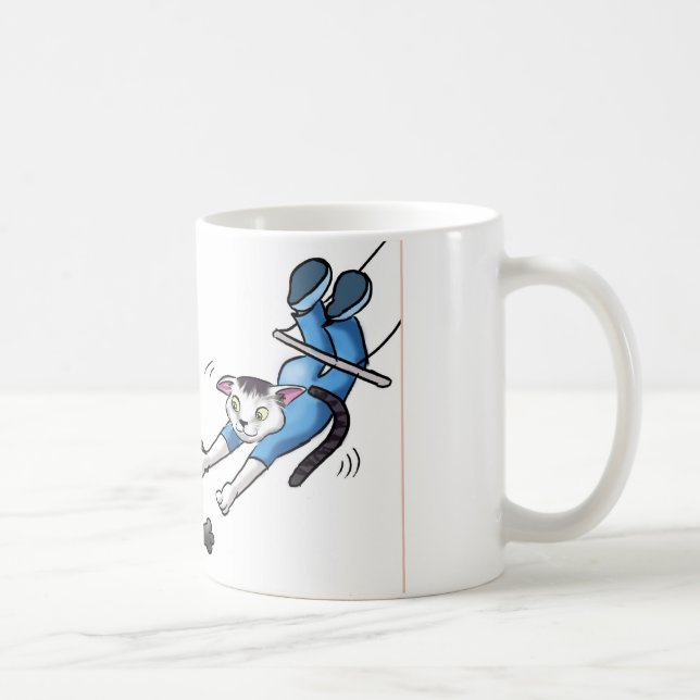 Caneca De Café Gatos do trapézio do circo (Direita)