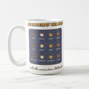 Caneca De Café Gatos do Zodíaco