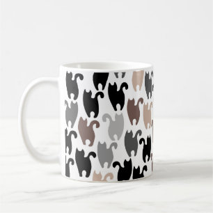 Caneca De Café Gatos e Amigos Pretos