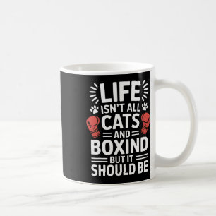 Caneca De Café Gatos E Boxing Engraçados