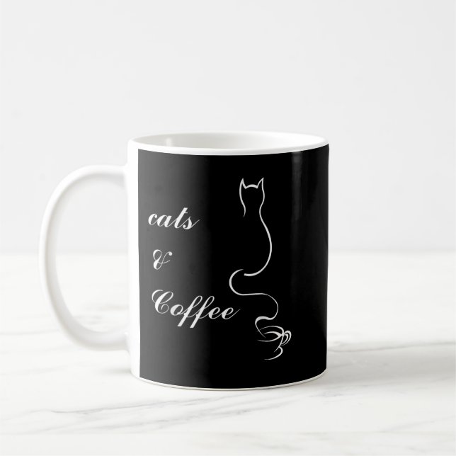 Caneca De Café Gatos e Camisas de Café (Esquerda)