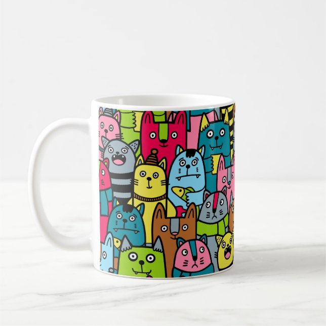 Caneca De Café Gatos e gatinhos (Esquerda)