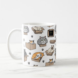 Caneca De Café Gatos em caixas, se eu Ajustado Sentar 