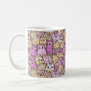 Caneca De Café Gatos Engraçados