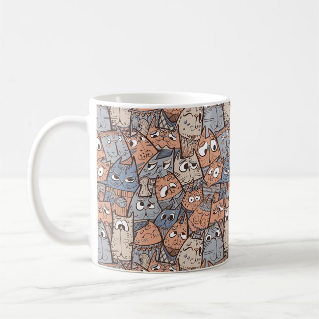 Caneca De Café Gatos Engraçados (Esquerda)