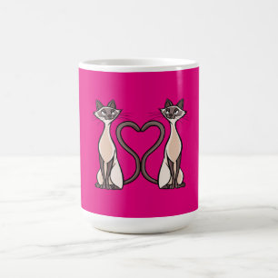 Caneca De Café Gatos Fofos Com Coração Adorável
