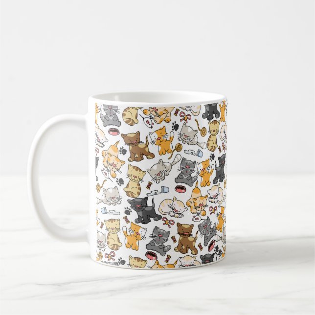 Caneca De Café Gatos Gatinhos Divertidos (Esquerda)