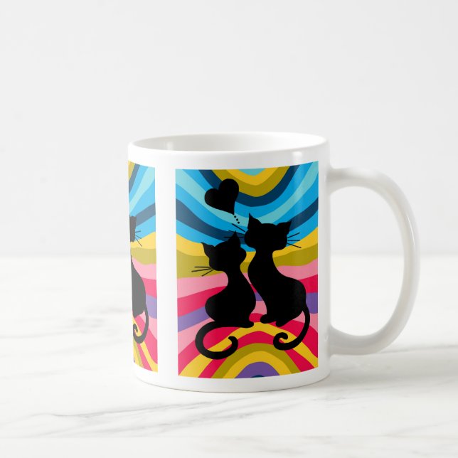 Caneca De Café Gatos Groovy (Direita)