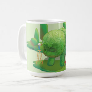 Caneca De Café Gatos-jardineiros e animais verdes