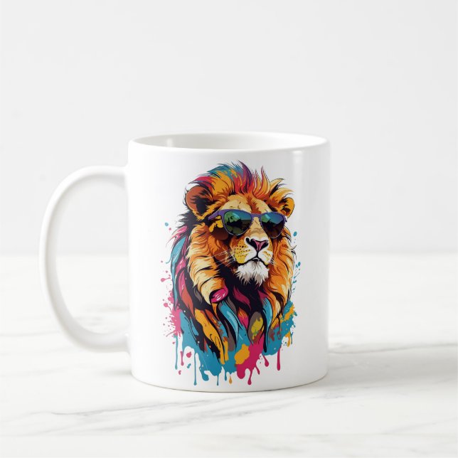 Caneca De Café Gatos legal: A Lion Coffee Mug (Esquerda)