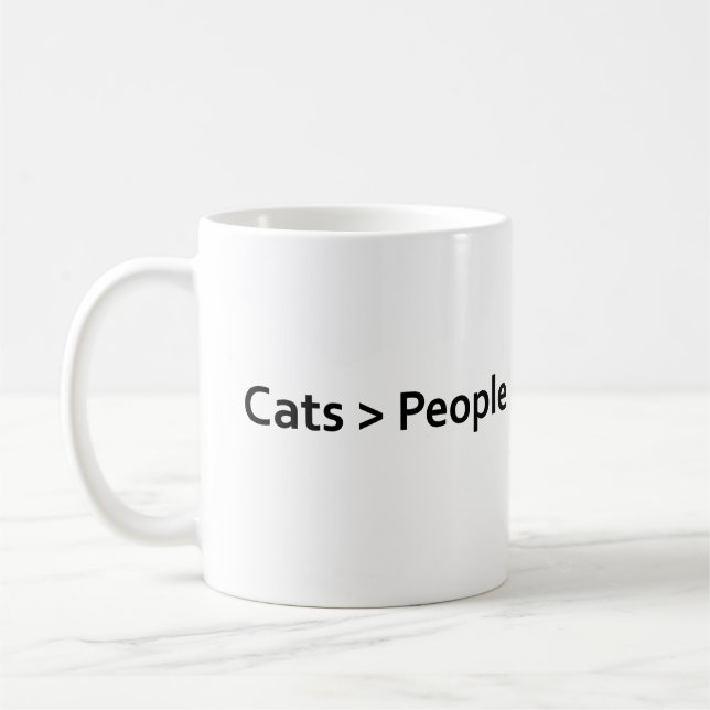 Caneca De Café Gatos maiores que as pessoas (Esquerda)