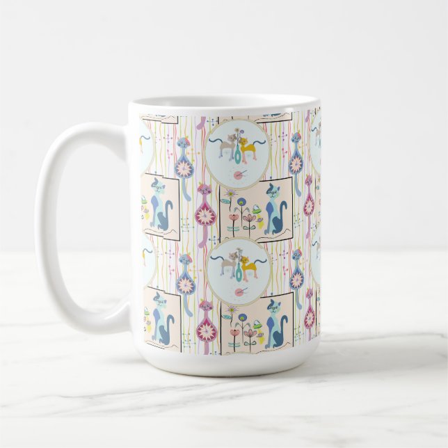 Caneca De Café Gatos Mod Roubando Parede (Esquerda)