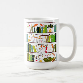 Caneca De Café Gatos Na Bolsa, Presente De Gato E Livro