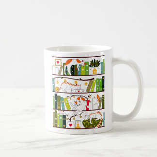 Caneca De Café Gatos Na Bolsa, Presente De Gato E Livro