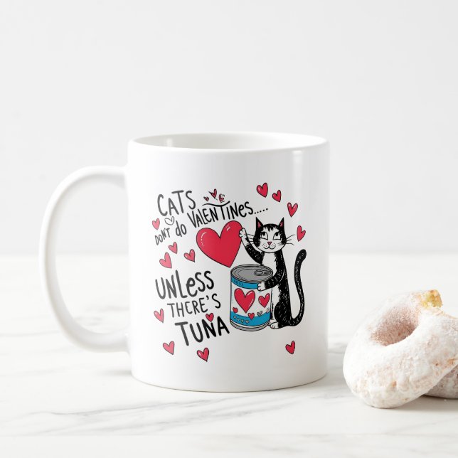Caneca De Café Gatos não fazem Namorados... A não ser que haja at (Com Donut)