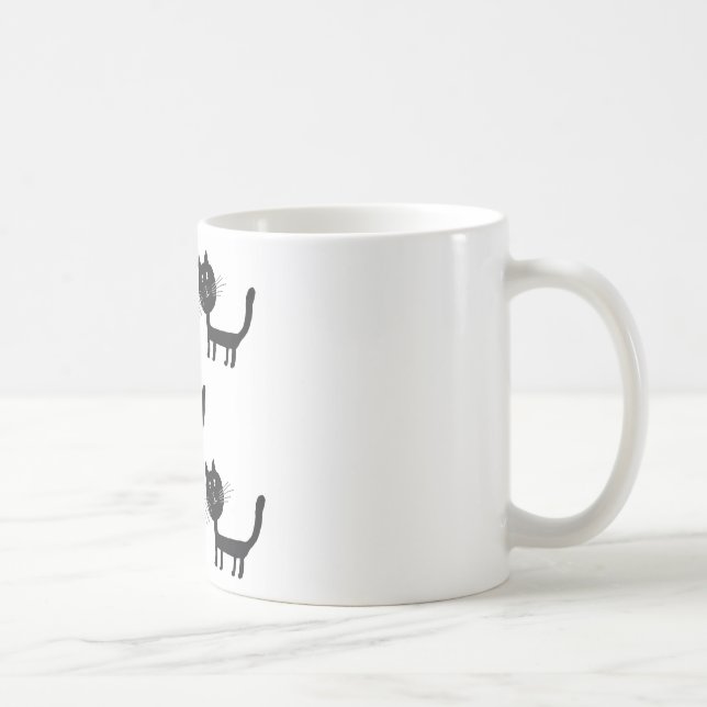 Caneca De Café Gatos negros e bonitos (Direita)