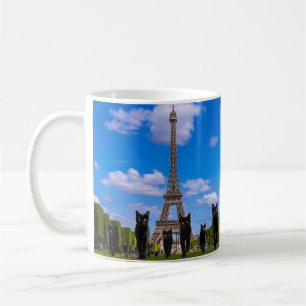 Caneca De Café Gatos Negros Tomam Conta de Paris